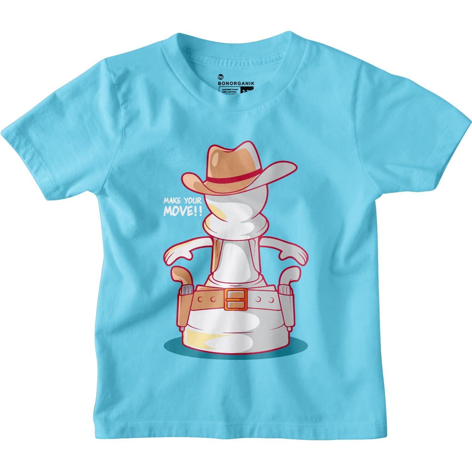 Bon Organik Boys Regular Fit T-Shirt (BON12166_Blue