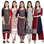 Pinkmint Womens Crepe Kurti for Womens ll Traditional Kurti for Women ll The Ultimate Kurti Collection (Pack of 5)