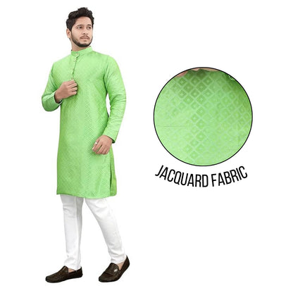 More & More Mens Cottan Blend Kurta Pista