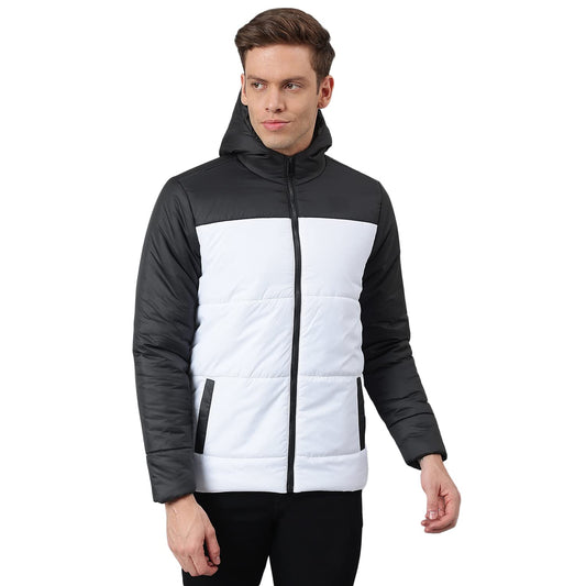 Dennis Lingo MenS Long-Sleeve Regular Fit Colorblocked Hooded Puffer Jacket - Waterproof, Lightweight, Casual Winterwear For Men