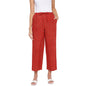 Fabindia Women Cotton Bagru Full Length Casual Pant Orange_Xxl