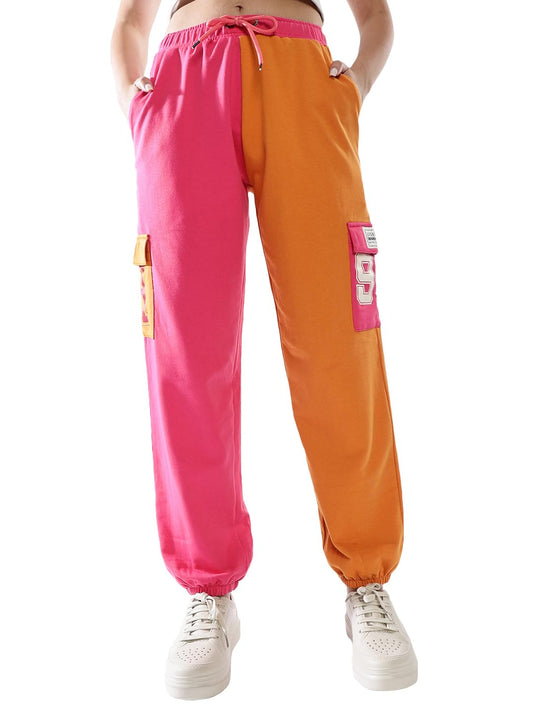 Hubberholme Women Colourblocked Jogger High-Rise Casual Track Pants 1
