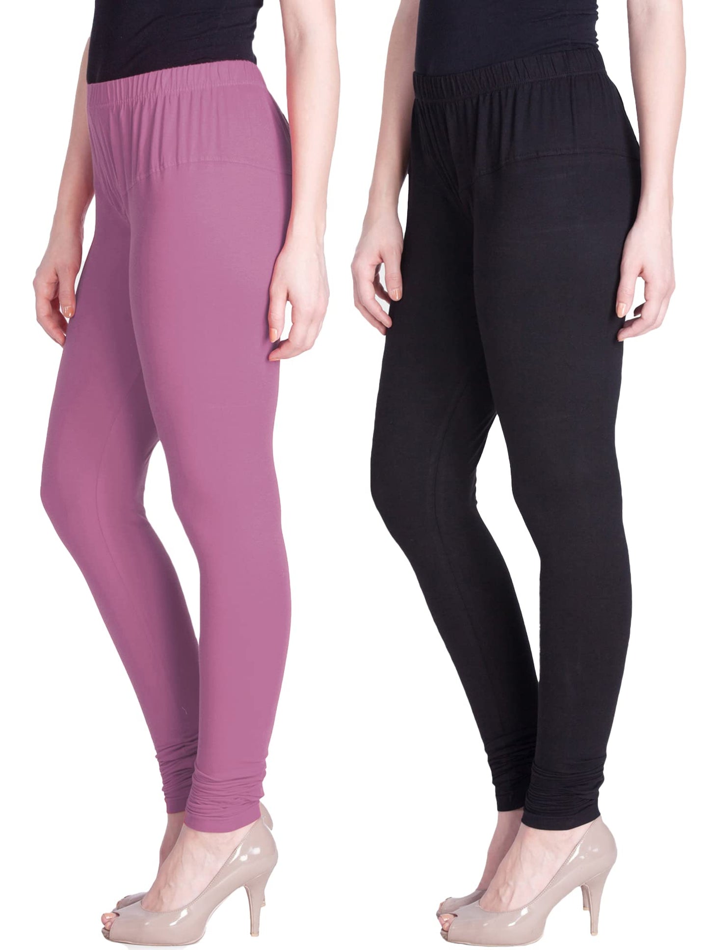 Lyra Cotton Premium Churidar Leggings For Women (Pack Of 2)