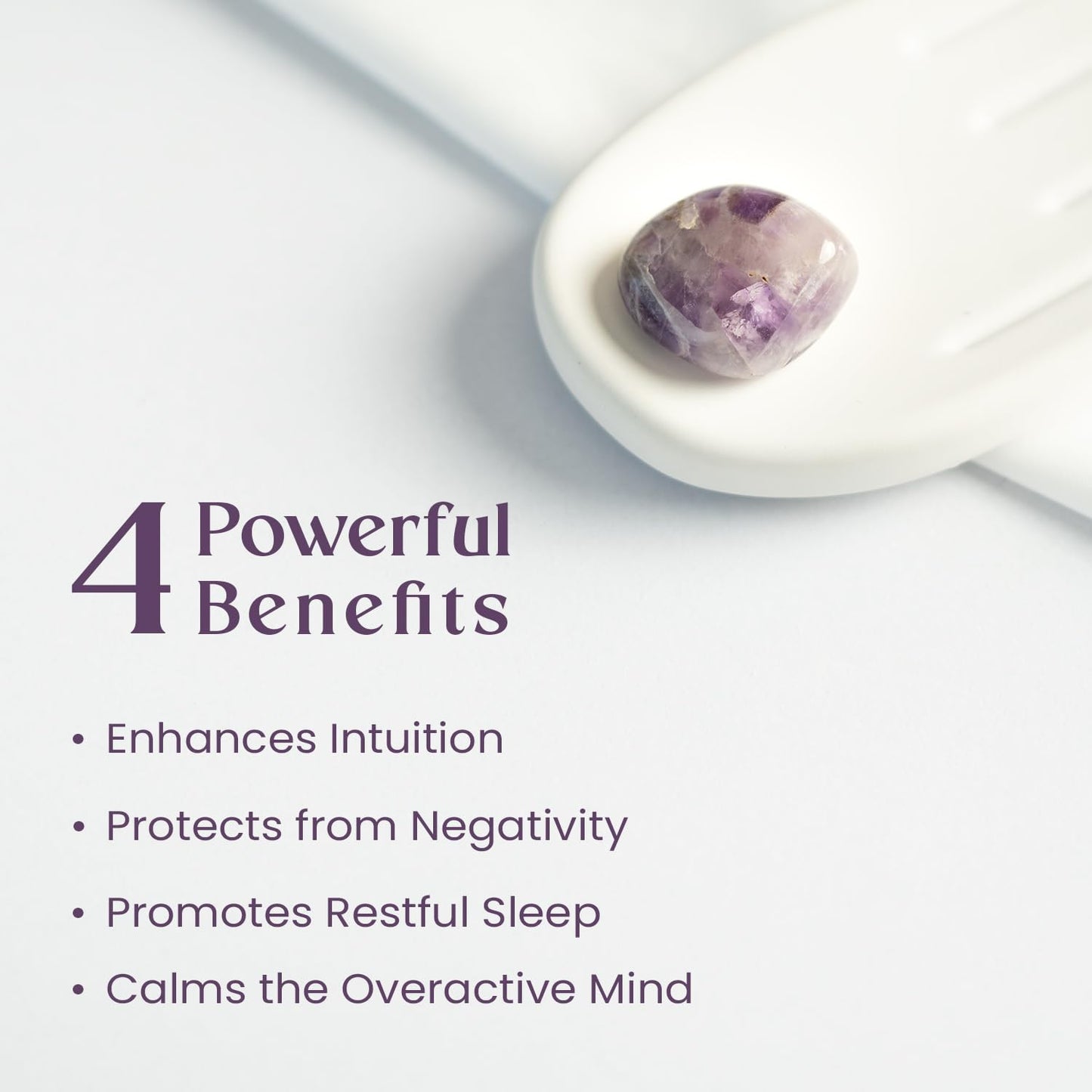 Astrotalk Amethyst Tumble | Calms Mind, Enhances Intuition, Promotes Restful Sleep & Spiritual Growth | Natural Protection from Negative Energy | Home & Office Decor | Gift for Women & Men