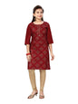 Aarika GirlS Cotton Kurti Legging Set (Kl-F-19_Maroon-Fawn_32)