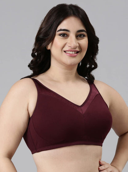 Enamor A112 Smooth Super Lift Classic Bra - Stretch Cotton Non-Padded Wirefree Full Coverage