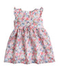 Bumzee Baby Girls Polyester Cap Sleeves Floral Print Knee Length Frock/Dress Light Pink - 6-12 Months (Peb11219D-Lpk)