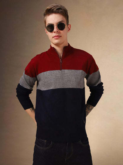 Dennis Lingo Multi-Color Solid Cotton Slim Fit Full Sleeve Sweatshirt For Men