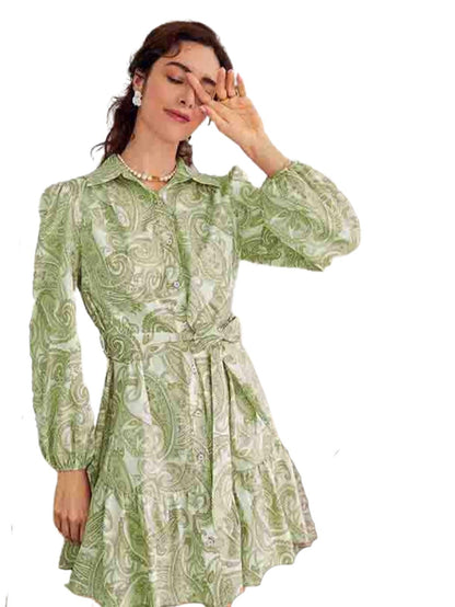 Greciilooks Dresses For Women || One Piece For Women || Western Dresses For Women || Rayon Paisley Printed Short Dresses For Wom