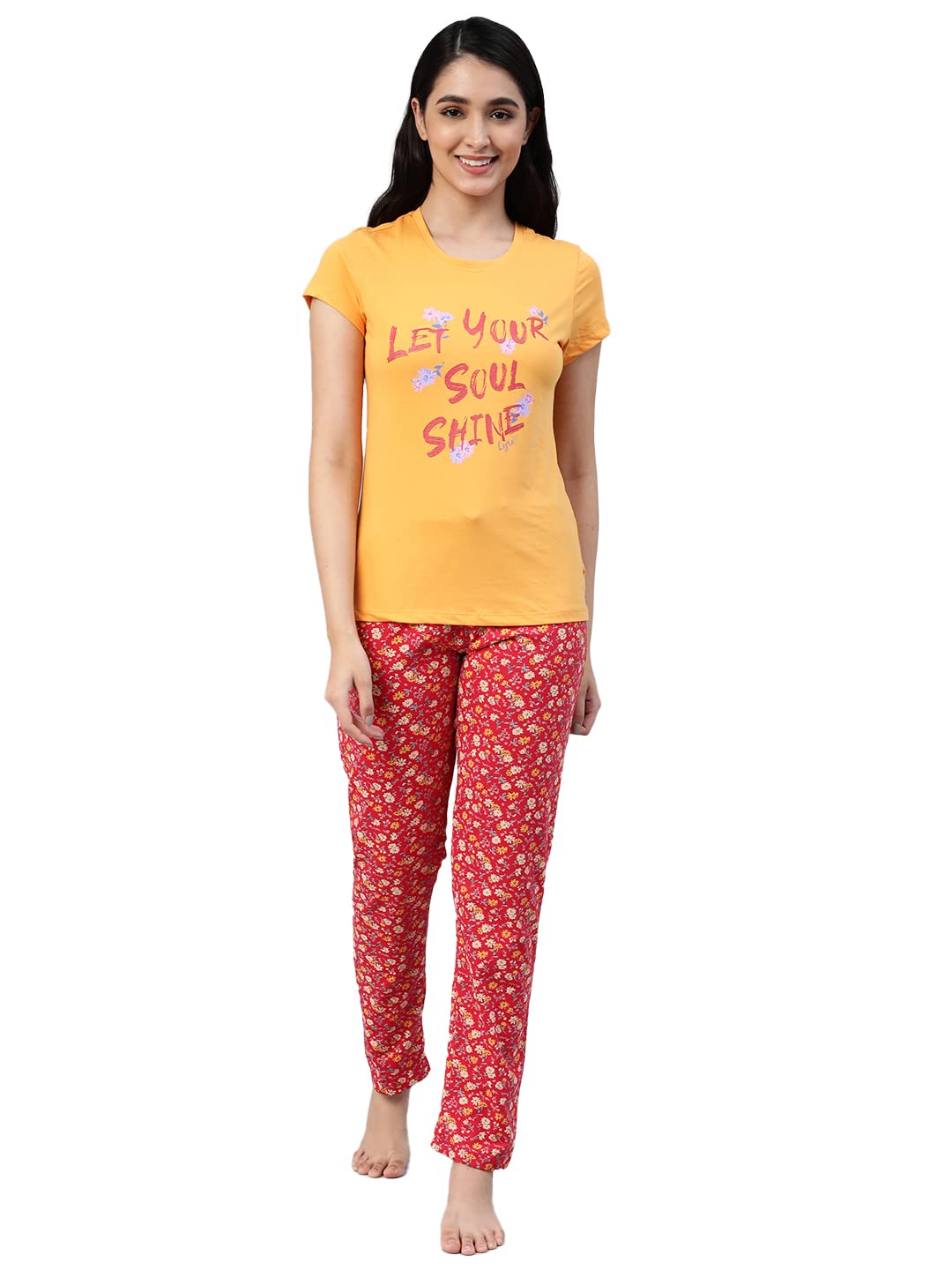 Lyra 701 Premium Cotton Printed Night Suit For Women