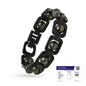 Astrotalk Metal Raw Pyrite Bracelet (Black) | Attracts Money and Boosts Confidence | Astrology Bracelet for Man and Women | Beautifully Crafted with Healing Crystals | Gift for Man & Woman