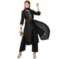 ANNI DESIGNER Women's Cotton Blend Straight Kurta with Palazzo & Dupatta (Dola)