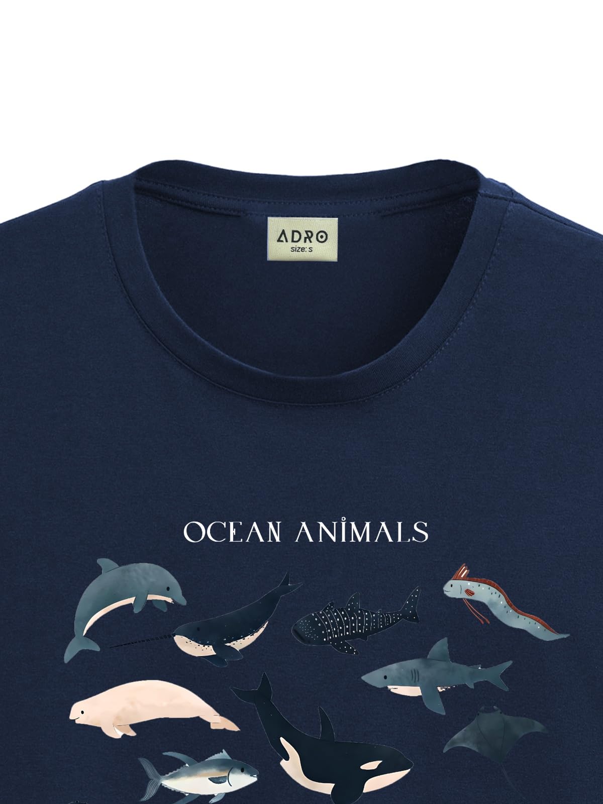 ADRO T Shirts for Boys & Girls || Ocean Sharks Printed T-Shirt || Ages 3-14 || 100% Cotton Round Neck Tshirt for Boys & Girls||K