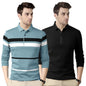 Noble Monk MenS Regular Fit Polo T Shirt |Full Sleeves |Collar Tshirts | Casual T-Shirt For Men