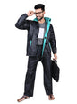 Rupa Rainwear for Men, Deluxe Collection, Waterproof PVC Rain Jacket with Pants and Carry Bag, Pack of 1