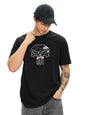 The Souled Store Official Punisher: Its Time Men and Boys Short Sleeves Round Neck Black Embroidered Cotton Regular Fit T-Shirt