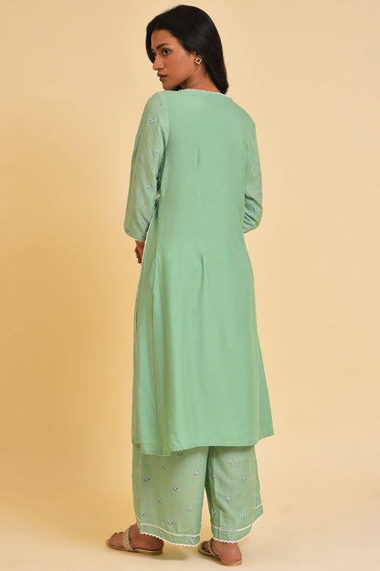 W For Woman WomenS Viscose Regular Kurta (23Few18676-120048_Light_Olive