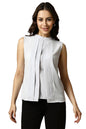 Allen Solly Women Regular Fit Solid Formal Sleeveless T-Shirt