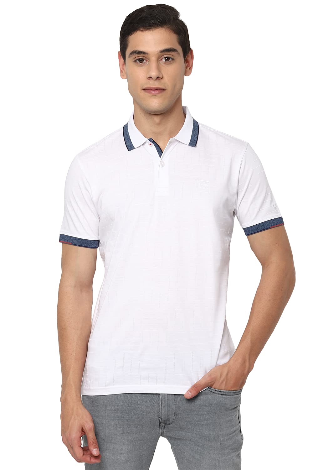 Allen Solly Men Printed Polo Neck Polo Shirt