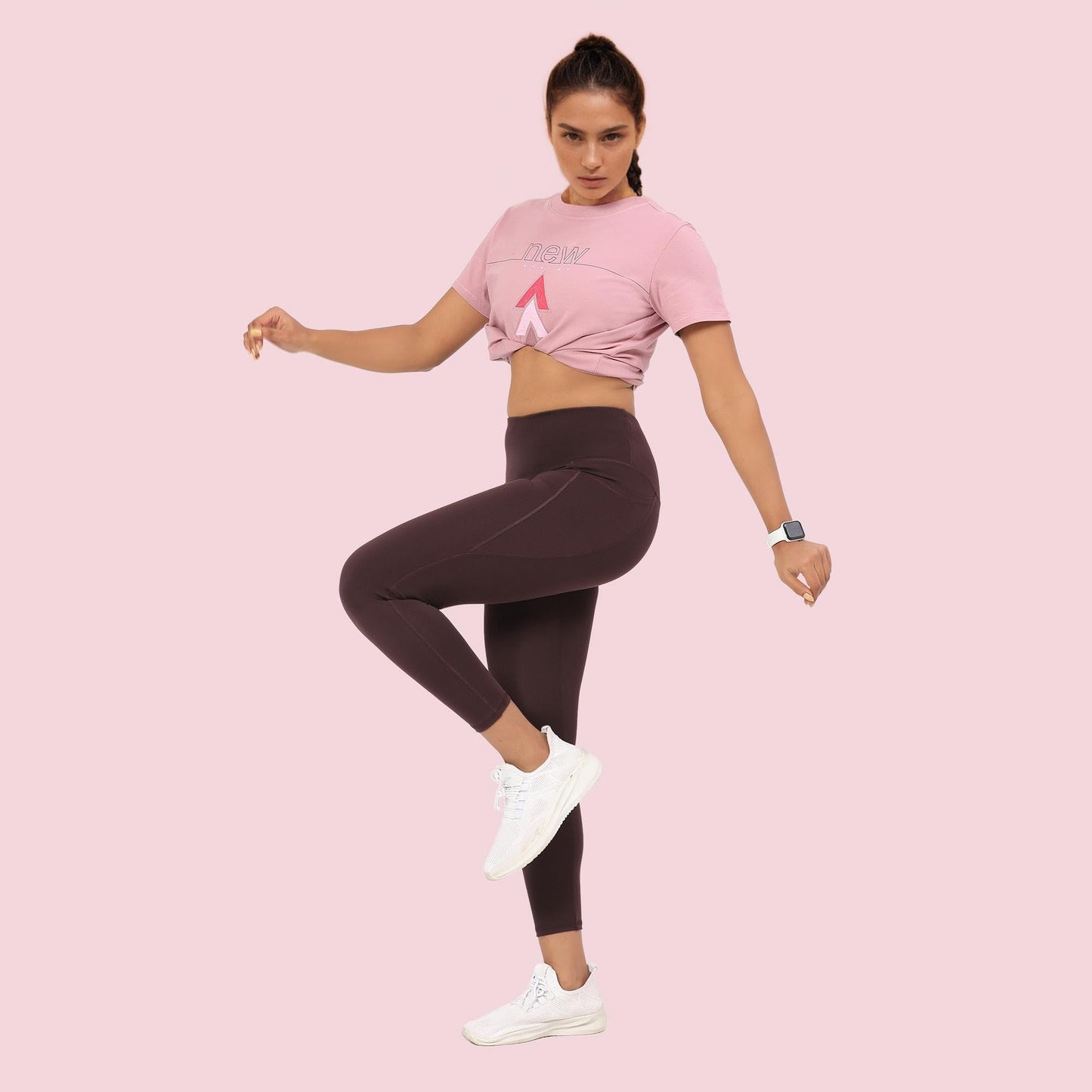 Enamor Womens Skinny Leggings (A605_Choco Fudge