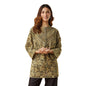 Fabindia Women Cotton Green Kalamkari Chinese Collar Slim Fit Kurta