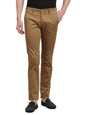 Turtle Men Cotton Stretch Khaki Printed Narrow Fit Casual Trouser