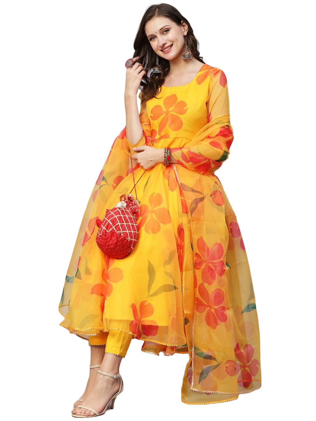 ANNI DESIGNER Organza Women Kurta With Pant & Dupatta