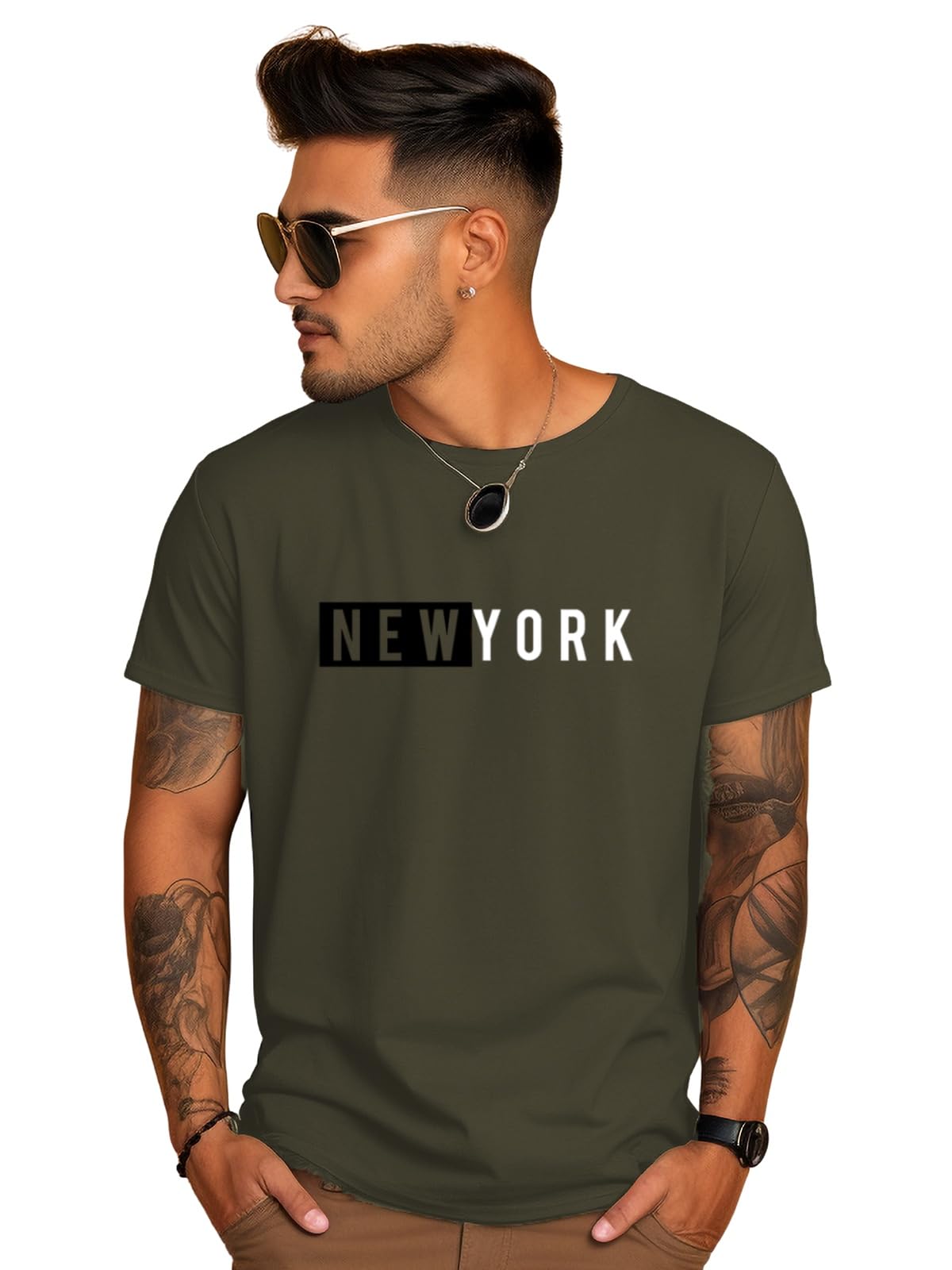 ADRO Tshirt for Men | Printed T Shirt for Men | 100% Cotton T-Shirt |Printed T Shirt | T-Shirts | RN24-NKY