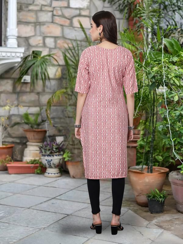 Pinkmint Festival Wear Printed Crepe KurtiS For WomenS Ll Ethnic Kurti Ll Comfortable Kurti (Pack Of 6)