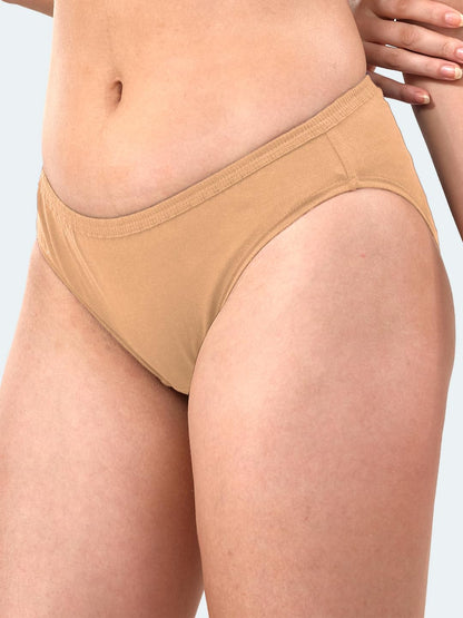 Lyra Pack Of 4 Plain Bikni Panties Multicolour