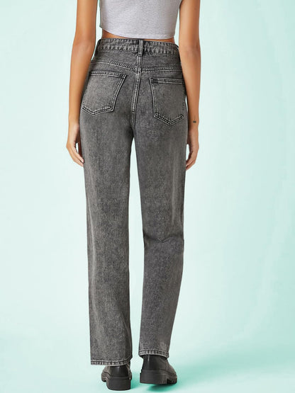 Kotty WomenS Solid High Rise Stylish Looking Comfortable Stretchable Jeans(Grey,30)