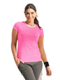 Lyra WomenS Printed Striper Round Neck Regular Fit Cotton T-Shirt