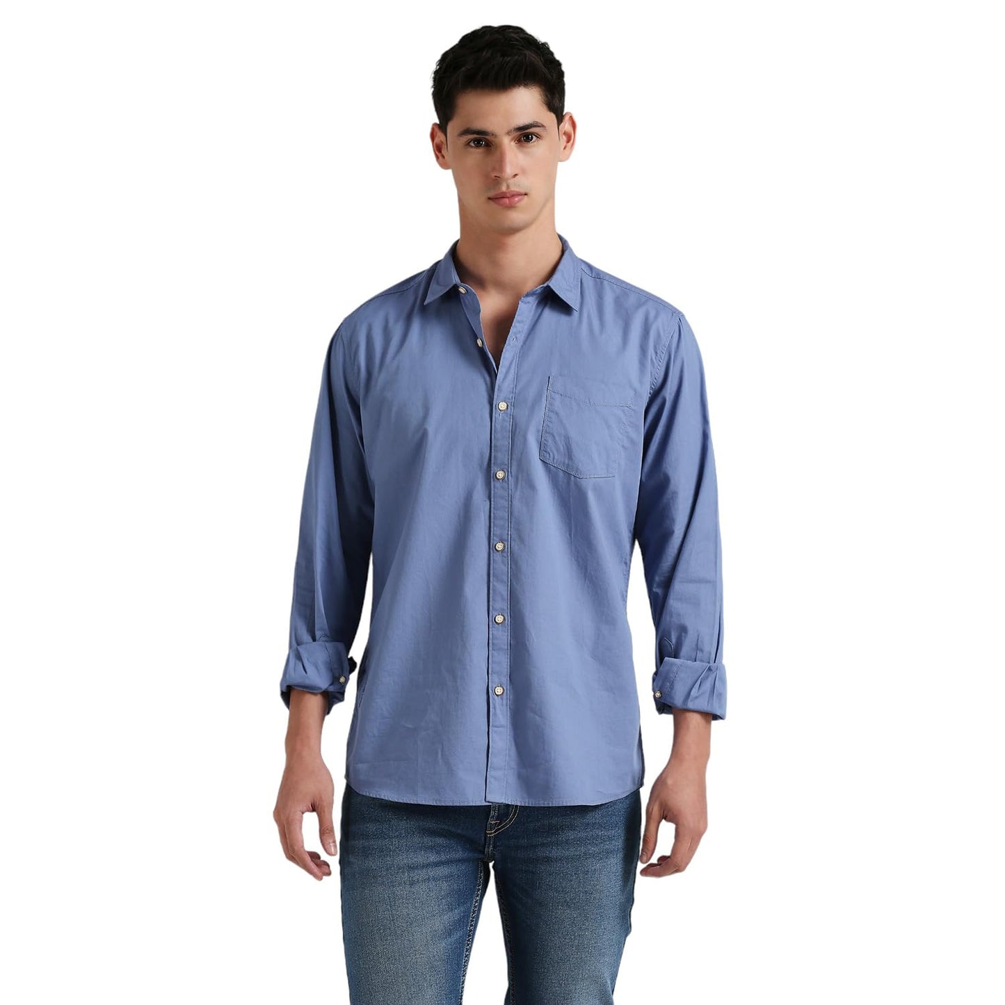 Pepe Jeans MenS Regular Fit Shirt (Pm308752_Blue_Sky