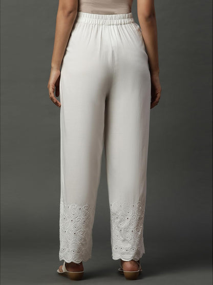Aurelia WomenS Straight Palazzos (24Fea60340_White
