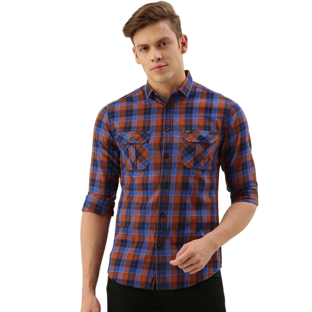 The Indian Garage Co Mens Slim Fit Checked Shirt