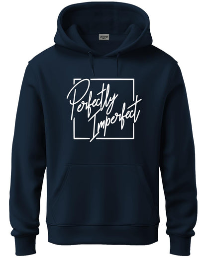 ADRO Mens Cotton Neck Hooded Sweatshirt (H24-FECT-NB_Navy Blue