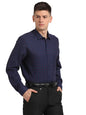 Turtle Men Giza Cotton Slim Fit Blue Checkered Formal Shirt
