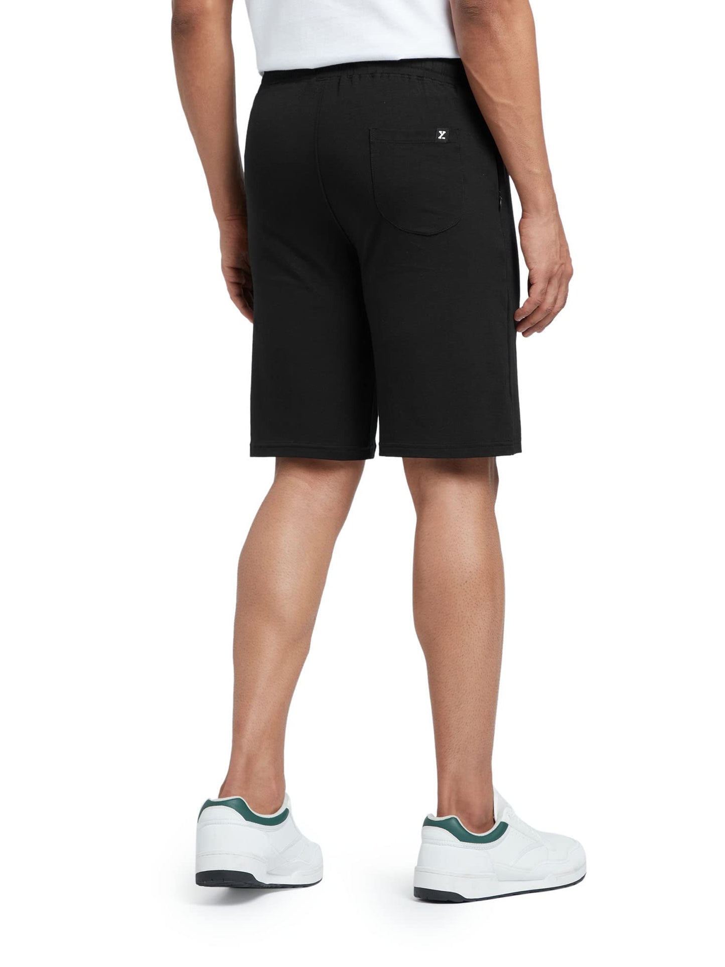 XYXX Mens Cotton Rich Shorts - Relaxed Fit Ace Loungewear with Antimicrobial Finish, Superior Stretch, Zippered Pockets