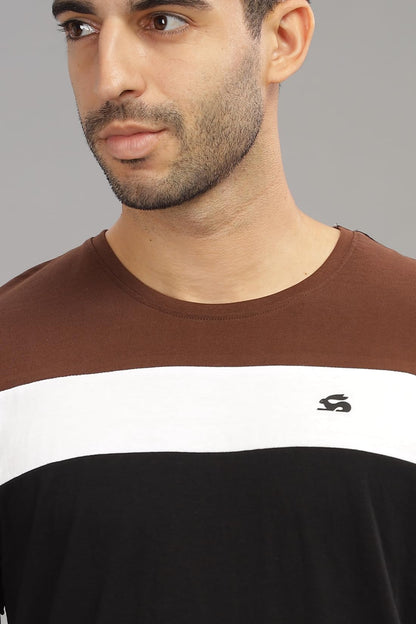 ADRO Tshirt for MenMulti Color T-Shirt for MenCotton T-ShirtMens TshirtRN8-24-BRWHBL