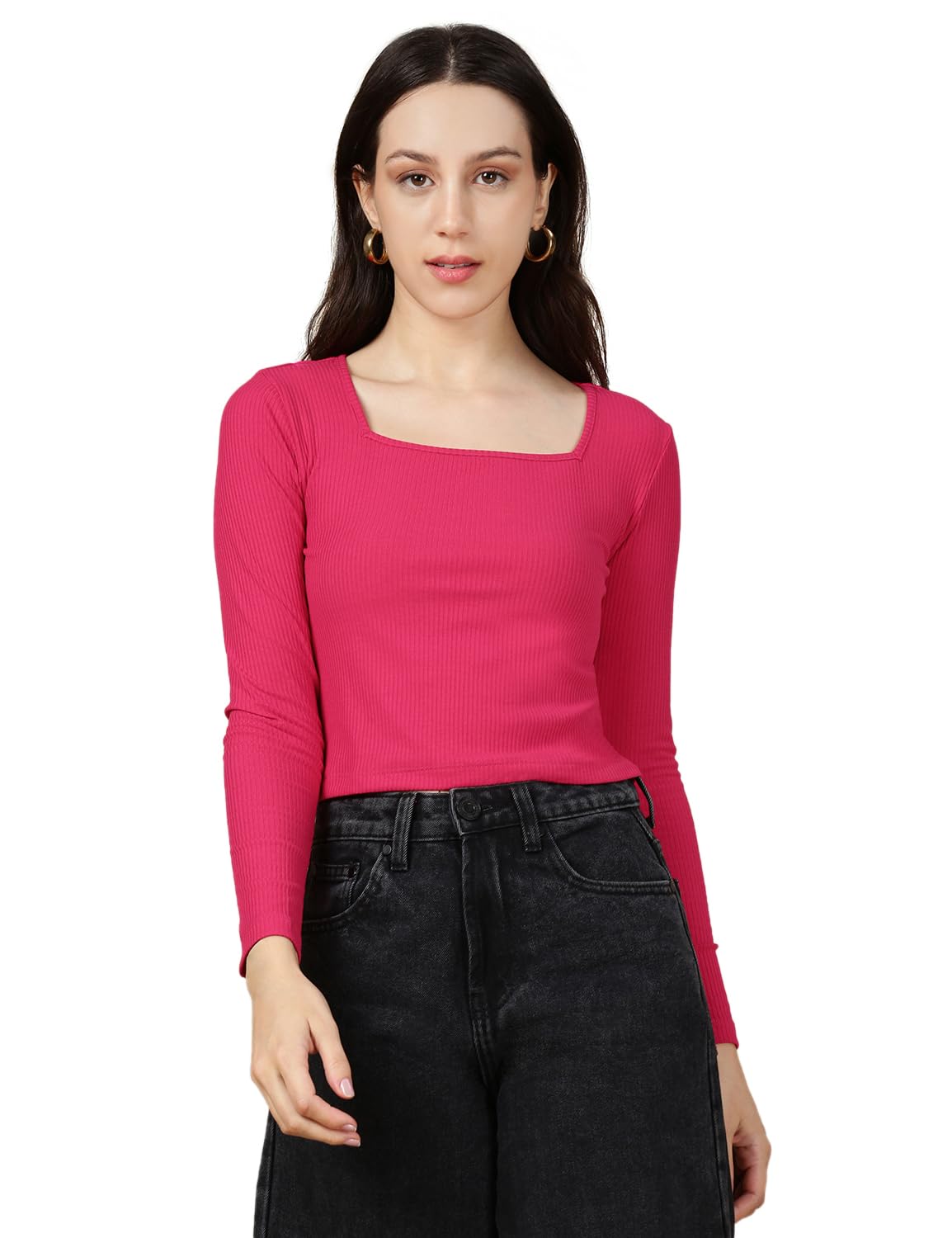 Fyltr WomenS Solid Regular Fit T Shirt (Fylss25Wkt-1002_Fuschia