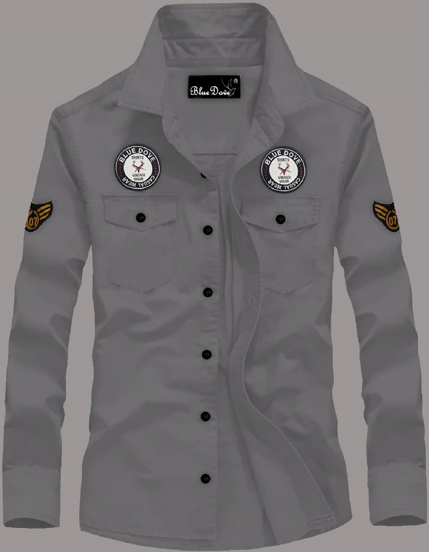 Kadiyu Double Pocket MenS Casual Shirt - Regular Fit, Solid Spread Collar, Versatile Everyday Wear, Comfortable And Stylish Desi