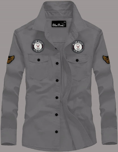 Kadiyu Double Pocket MenS Casual Shirt - Regular Fit, Solid Spread Collar, Versatile Everyday Wear, Comfortable And Stylish Desi