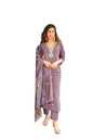 Rieka Women Embroidered Kurta Set With Floral Printed Dupatta & Straight Pant | Ethnic Wear Set For Women | Silk Blend Kurta Set
