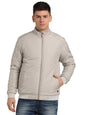 Turtle Men Polyester Solid Heather Grey Zipper Windcheater Jacket