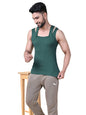 Rupa Solid Standard Colors by Athlefit X Gym Vest for Men, 100% Cotton Breathable and Stretchable Fabric, Racerback with Criss C