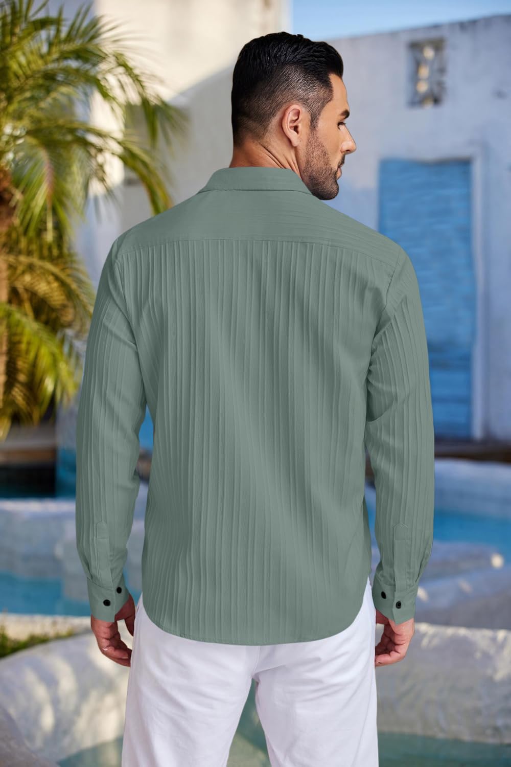 ROYALSCOUT Mens Cotton Blend Full Sleeve Short Kurta Featuring Mandarin Collar Perfect for Ethnic Styling, Work Gatherings, or