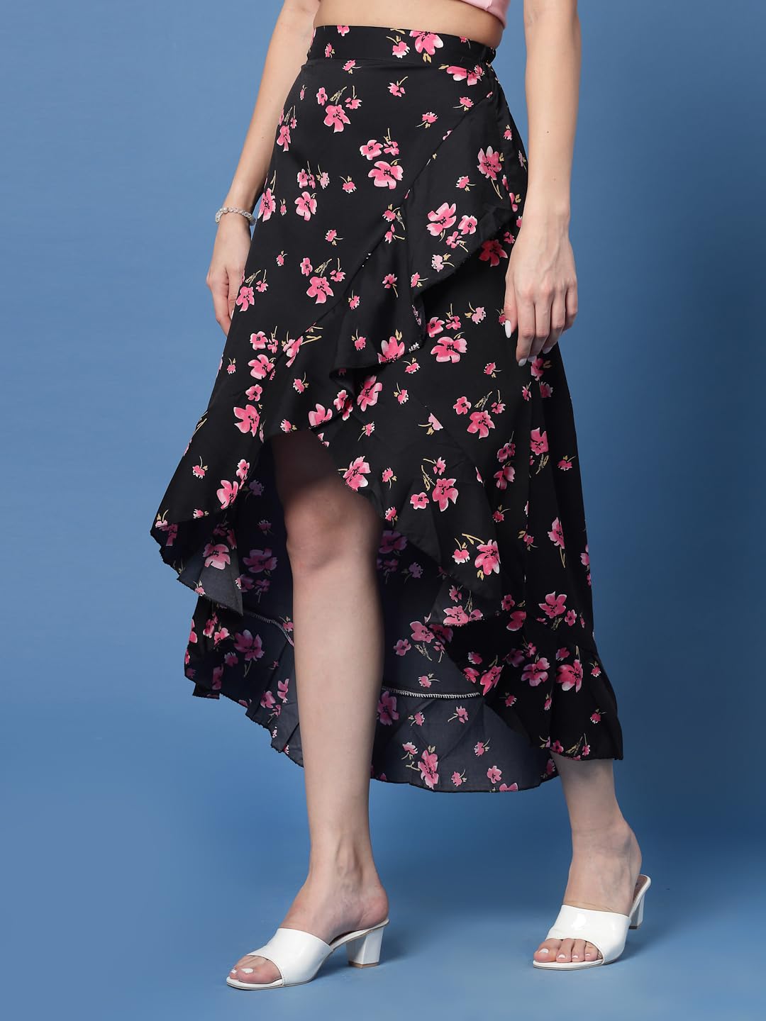 OOMPH! Long Skirts for Women Black - msk051