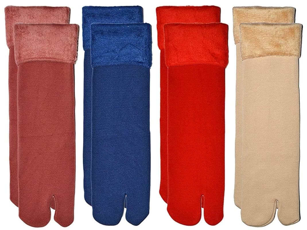 Digital Shopee Velvet Ankle Socks For Women With Thumb, Winter/Snow Fleece Soft Fur Velvet Snow Thermal Socks For Men & Women Pa
