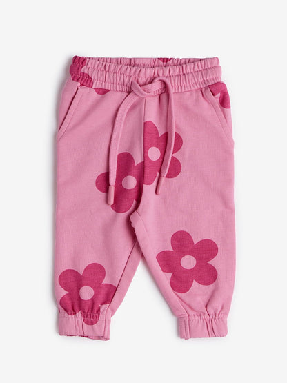 The Souled StoreTSS Originals: Pink FloraGirls Cotton Joggers