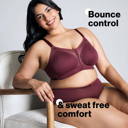 Nykd By Nykaa WomenS Full Support M-Frame Heavy Bust Everyday Cotton Bra | Non-Padded | Wireless | Full Coverage| Bra, Nyb101, W